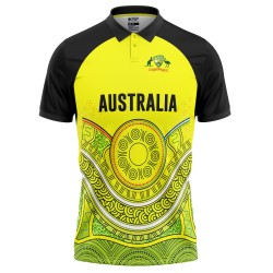 Australia T20 World Cup 2022 Half Sleeves Cricket Fan Jersey - 100% Dryfit Polyester - With Name Personalization