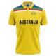 Australia Half Sleeves Cricket Fan Jersey - 100% Dryfit Polyester - With Name Personalization Australia Half Sleeves Cricket Fan Jersey - 100% Dryfit Polyester - With Name Personalization