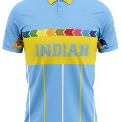 India Blue ICC World Cup 1996 Half Sleeves Cricket Fan Jersey - 100% Dryfit Polyester - With Name Personalization India Blue ICC World Cup 1996 Half Sleeves Cricket Fan Jersey - 100% Dryfit Polyester - With Name Personalization