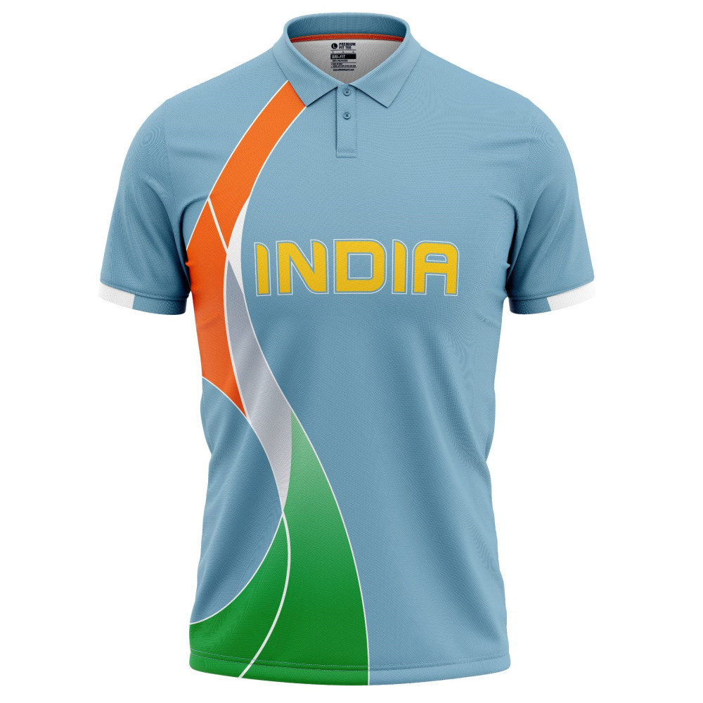 India T20 World Cup 2007 Half Sleeves Cricket Fan Jersey - 100% Dryfit Polyester - With Name Personalisation India T20 World Cup 2007 Half Sleeves Cricket Fan Jersey - 100% Dryfit Polyester - With Name Personalisation