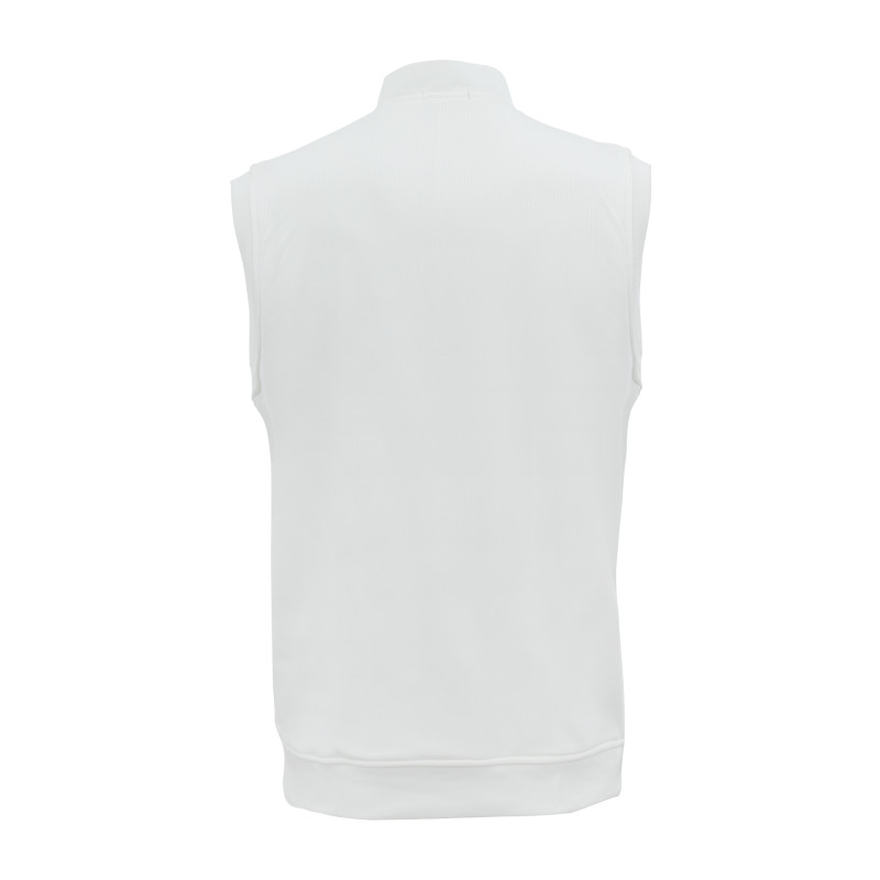 Whitedot Off White Zip Up Without Sleeves Cricket Jumper
