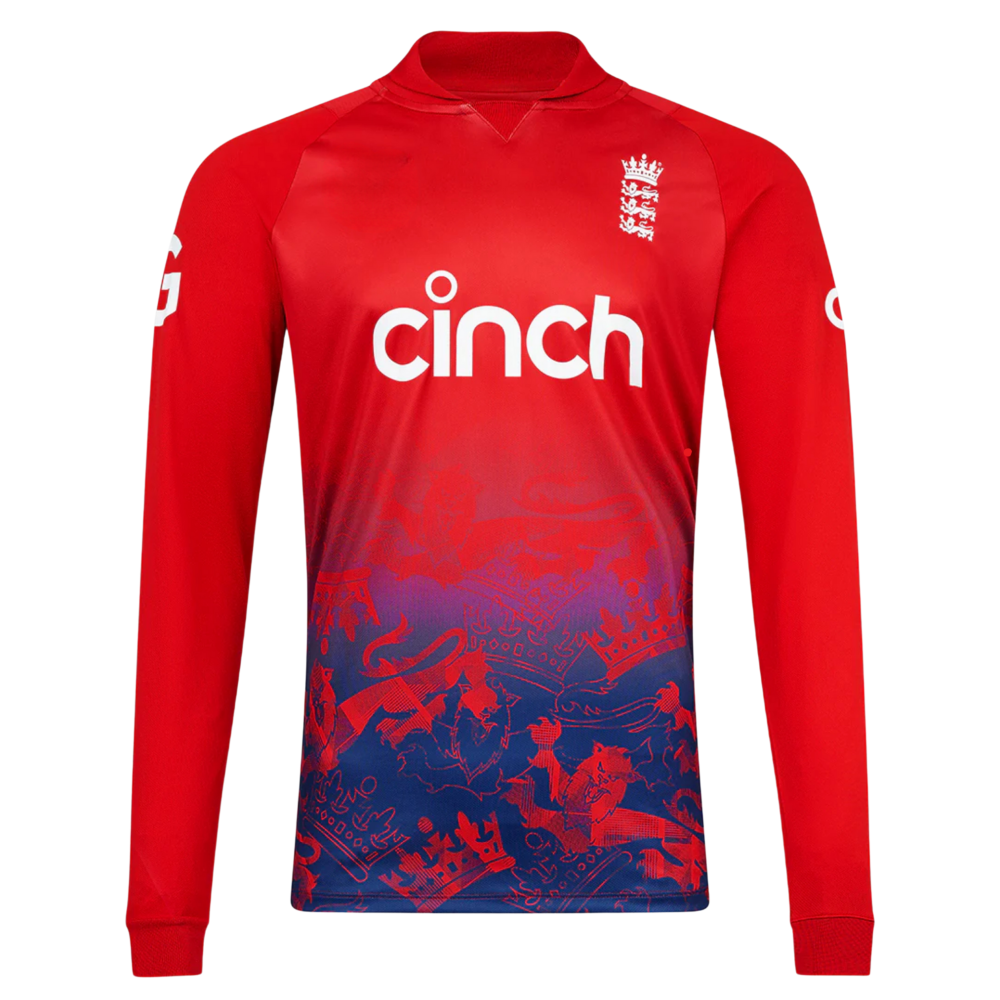 England Red IT20 Full Sleeves Cricket Fan Jersey - 100% Dryfit Polyester England Red IT20 Full Sleeves Cricket Fan Jersey - 100% Dryfit Polyester