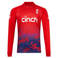England Red IT20 Full Sleeves Cricket Fan Jersey - 100% Dryfit Polyester