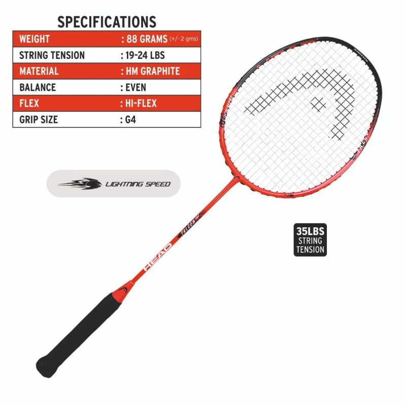 HEAD Falcon Pro Badminton Racquet (Strung) HEAD Falcon Pro Badminton Racquet (Strung)