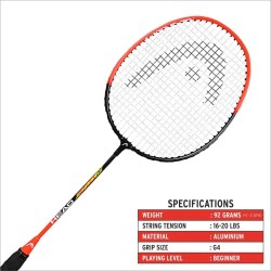 HEAD Reflex 20 Badminton Racquet (Strung)