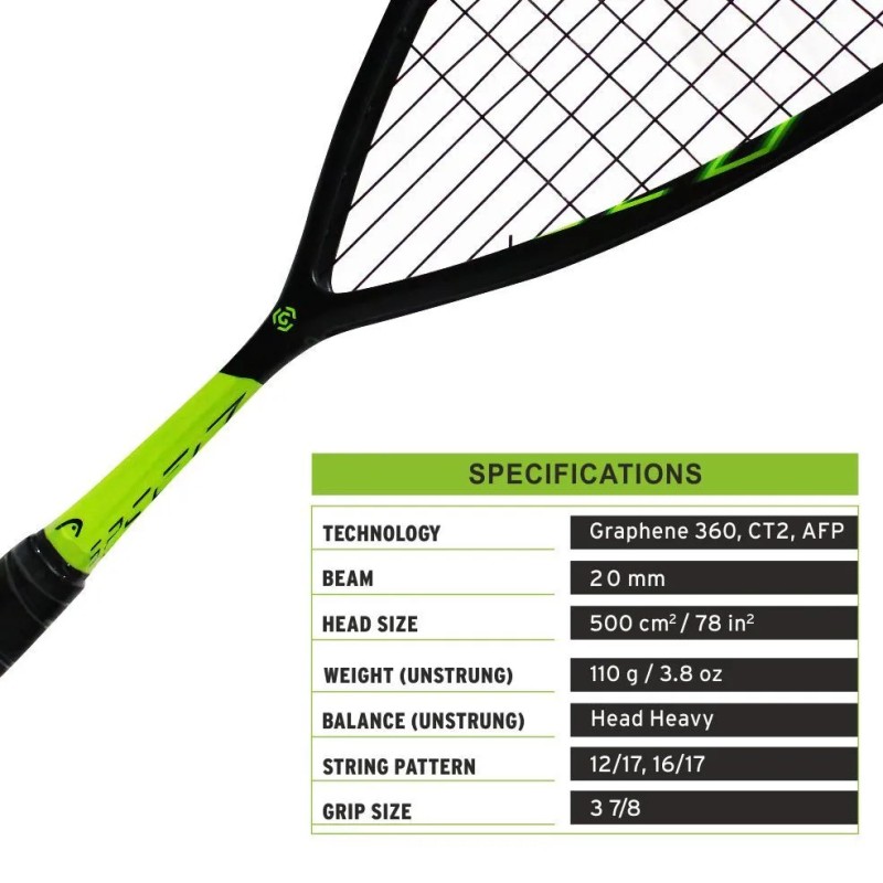HEAD Graphene 360 Speed 110 Squash Racquet HEAD Graphene 360 Speed 110 Squash Racquet