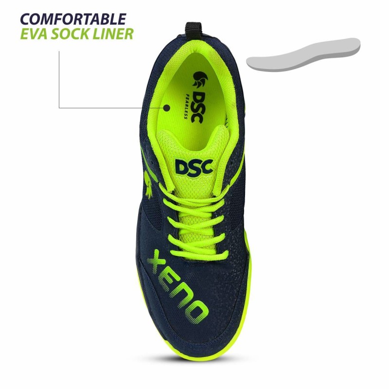 DSC Xeno Badminton Shoes (Navy/Fluro Yellow) DSC Xeno Badminton Shoes (Navy/Fluro Yellow)
