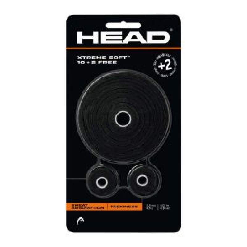 HEAD Xtreme Soft Over Grip (10+2 pcs) Black HEAD Xtreme Soft Over Grip (10+2 pcs) Black