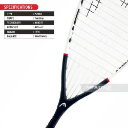 HEAD Nano Ti. 115 Squash Racquet