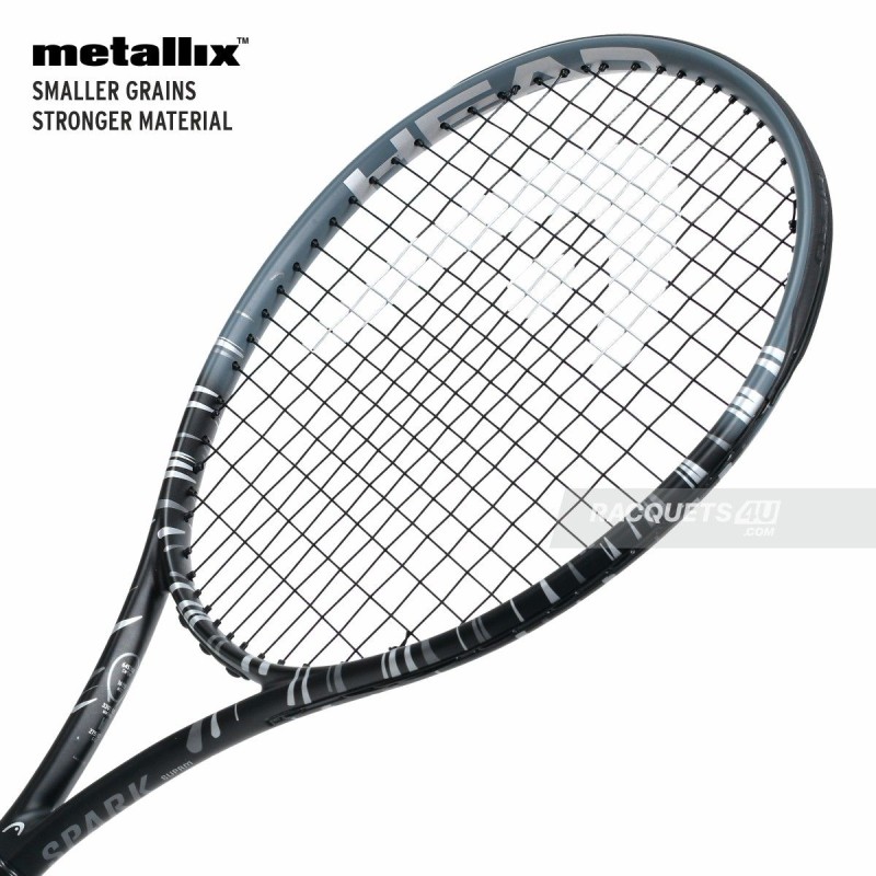 HEAD MX Spark Suprm Tennis Racquet (Strung, Stealth) HEAD MX Spark Suprm Tennis Racquet (Strung, Stealth)