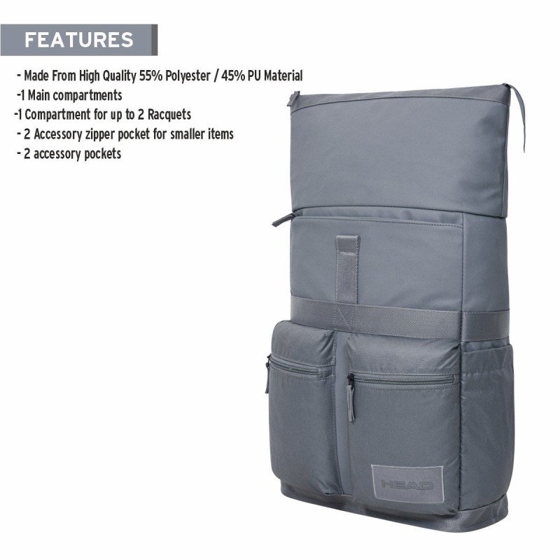 HEAD Tour 30L Backpack (Shark Grey) HEAD Tour 30L Backpack (Shark Grey)