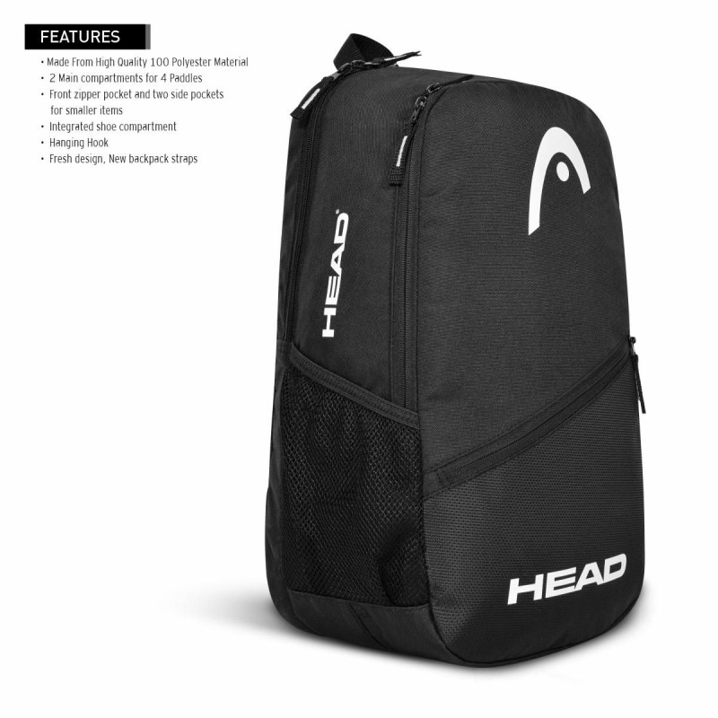 HEAD Tour Pickleball Backpack 22L (Black/White) HEAD Tour Pickleball Backpack 22L (Black/White)