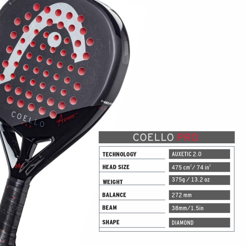 HEAD Coello Pro 2025 Padel Racquet HEAD Coello Pro 2025 Padel Racquet
