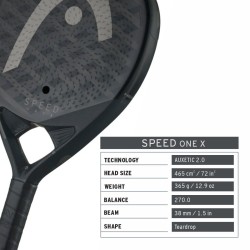 HEAD Speed One X 2025 Padel Racquet HEAD Speed One X 2025 Padel Racquet