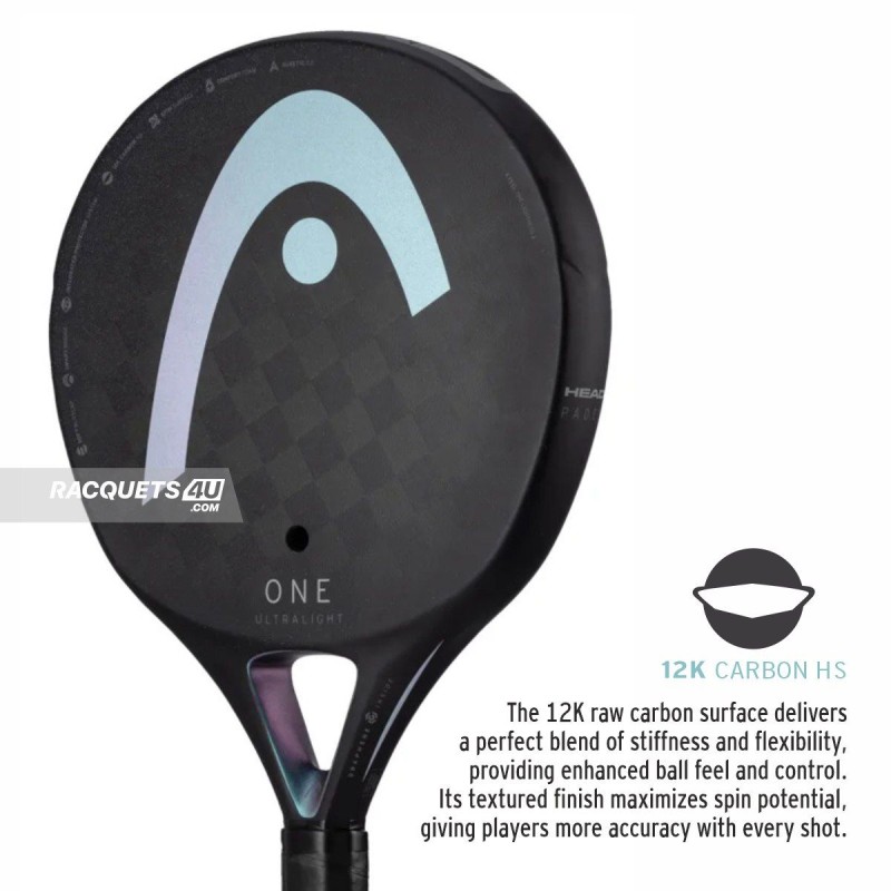 HEAD One Ultralight Padel Racquet (Black)
