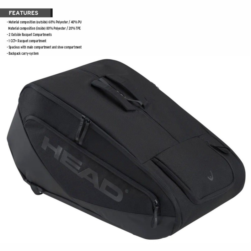 Head Pro X Padel Bag L (Black)