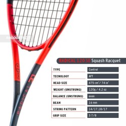 HEAD Radical 120 SB 2024 Squash Racquet HEAD Radical 120 SB 2024 Squash Racquet