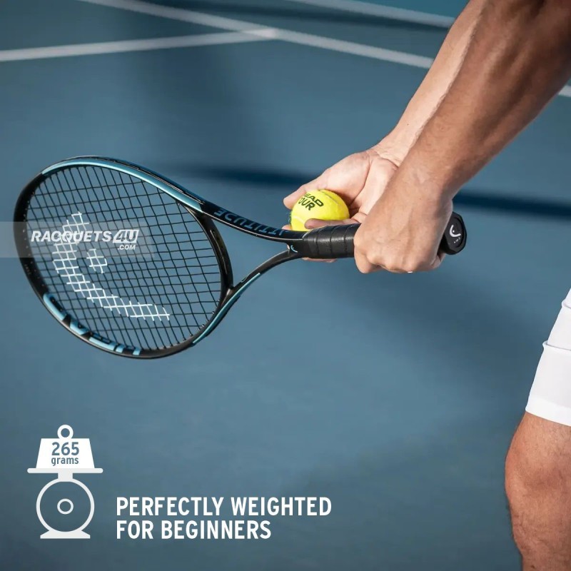 HEAD MX Attitude Comp Tennis Racquet (Strung, Blue) HEAD MX Attitude Comp Tennis Racquet (Strung, Blue)