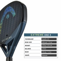 HEAD Extreme One X 2025 Padel Racquet HEAD Extreme One X 2025 Padel Racquet