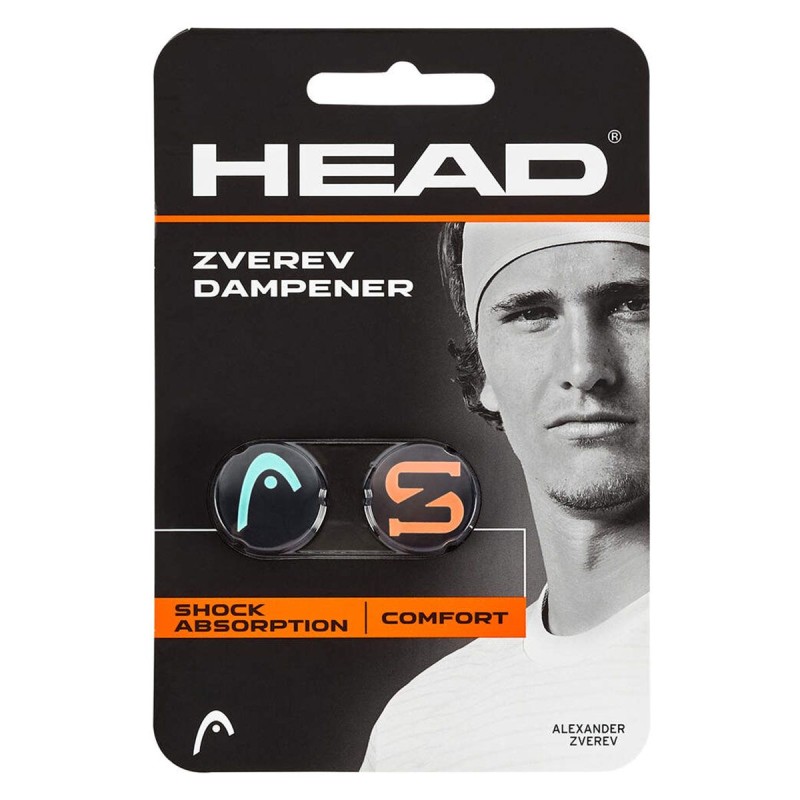 HEAD Zverev Tennis Dampener (Teal/Hot Lava, Pack of 2) HEAD Zverev Tennis Dampener (Teal/Hot Lava, Pack of 2)