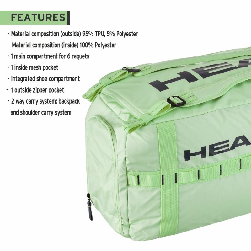 HEAD Pro Duffle Bag M (Liquid Lime/Anthracite) HEAD Pro Duffle Bag M (Liquid Lime/Anthracite)