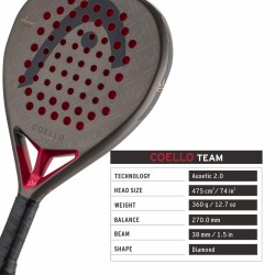 HEAD Coello Team 2026 Padel Racquet HEAD Coello Team 2026 Padel Racquet
