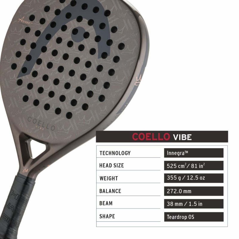 HEAD Coello Vibe 2026 Padel Racquet HEAD Coello Vibe 2026 Padel Racquet