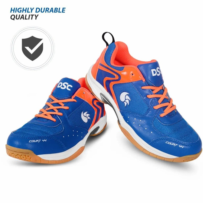 DSC Court 44 Badminton Shoes (Navy Orange)
