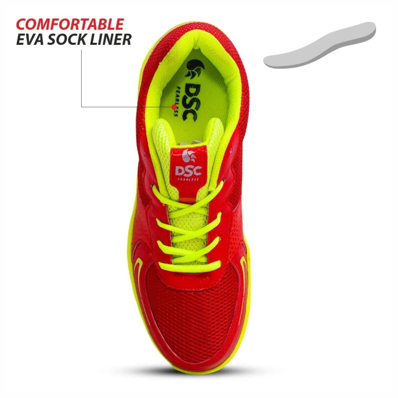 DSC Akido Badminton Shoes (Red/Flouro Yellow) DSC Akido Badminton Shoes (Red/Flouro Yellow)
