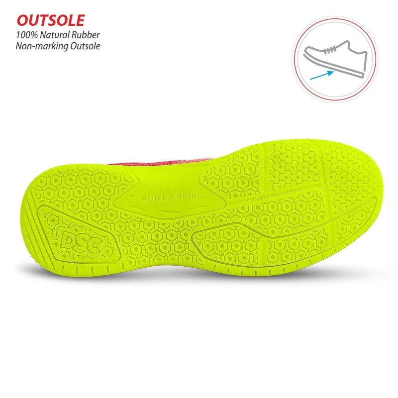 DSC Akido Badminton Shoes (Red/Flouro Yellow) DSC Akido Badminton Shoes (Red/Flouro Yellow)