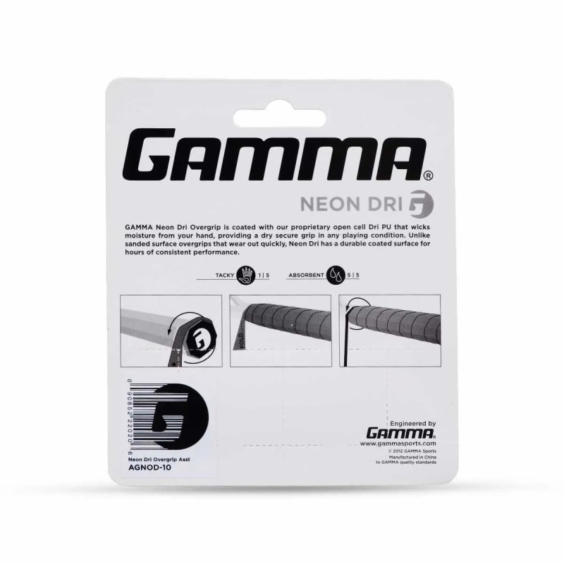 GAMMA Neon Dri Overgrip (3 Pcs, Assorted) GAMMA Neon Dri Overgrip (3 Pcs, Assorted)