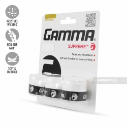 GAMMA Supreme Overgrip (3 Pcs, White) GAMMA Supreme Overgrip (3 Pcs, White)