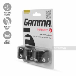 GAMMA Supreme Overgrip (3 Pcs, Black) GAMMA Supreme Overgrip (3 Pcs, Black)