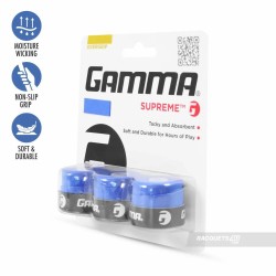 GAMMA Supreme Overgrip (3 Pcs, Blue) GAMMA Supreme Overgrip (3 Pcs, Blue)