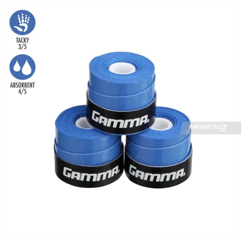 GAMMA Supreme Overgrip (3 Pcs, Blue) GAMMA Supreme Overgrip (3 Pcs, Blue)