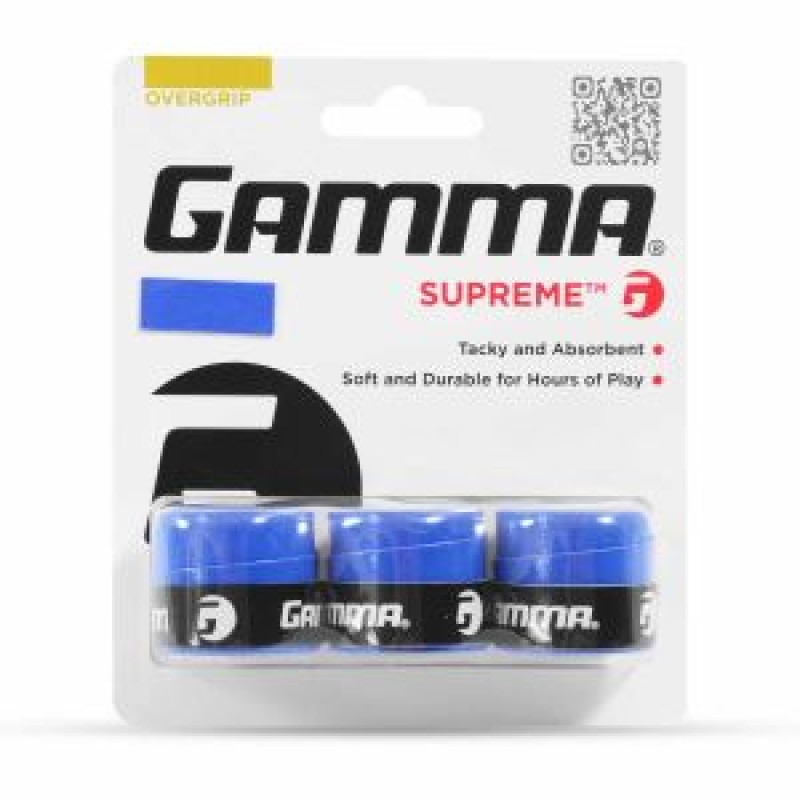 GAMMA Supreme Overgrip (3 Pcs, Blue) GAMMA Supreme Overgrip (3 Pcs, Blue)