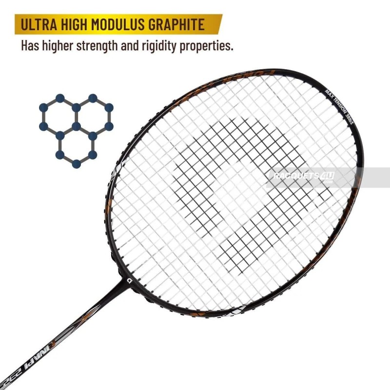 APACS Finapi 232 Badminton Racquet (Unstrung, Dark Grey)