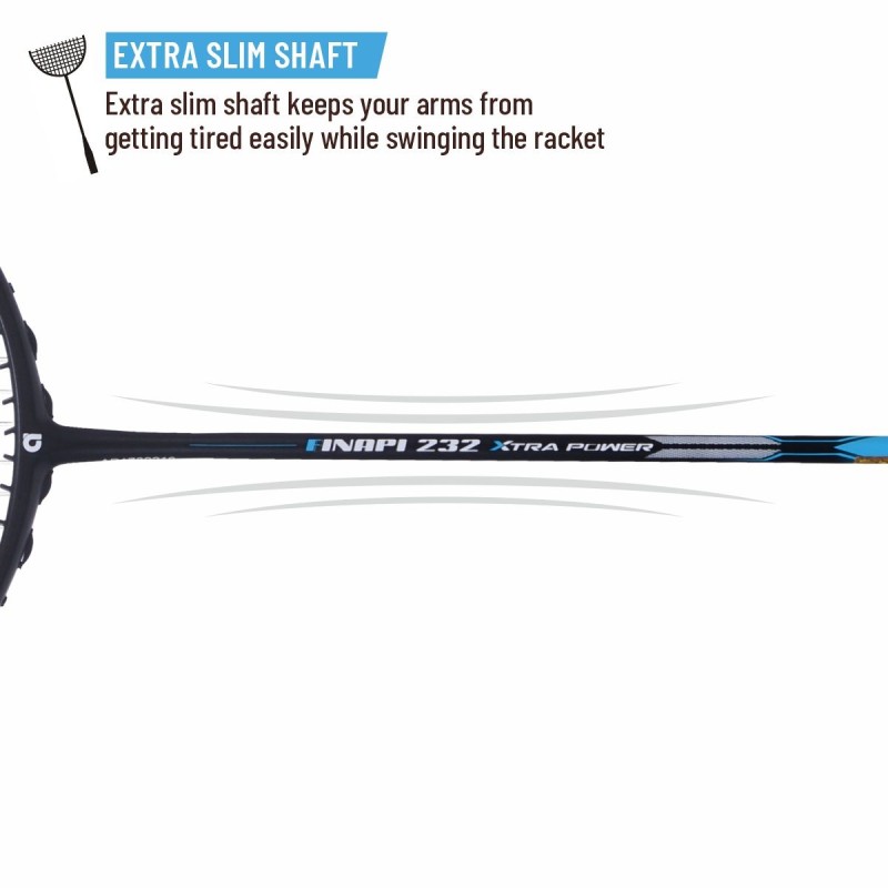 APACS Finapi 232 Xtra Power Badminton Racquet (Unstrung, Blue)