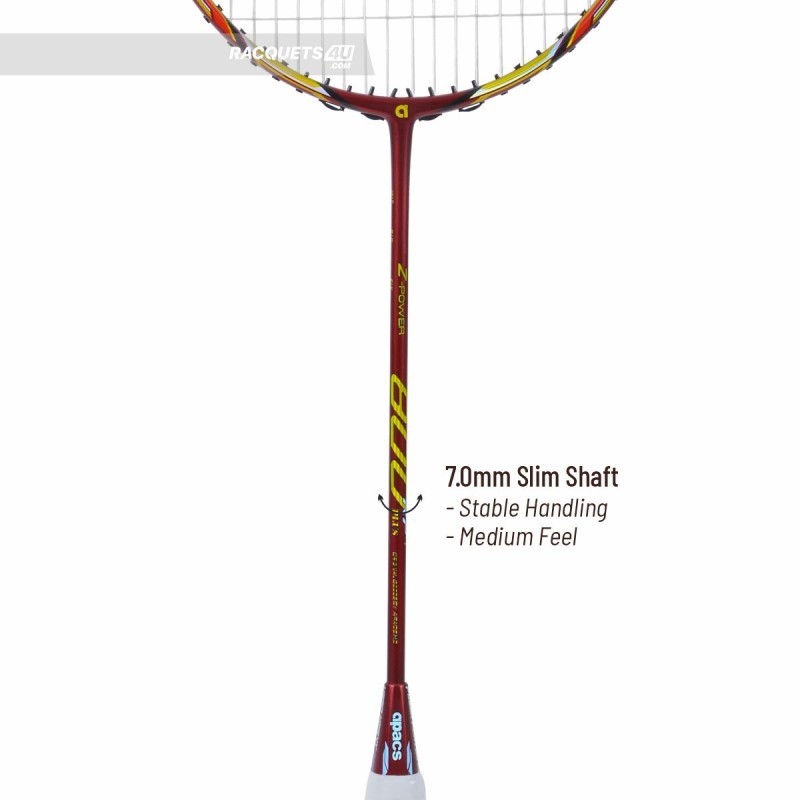 APACS Z Power 800 RP+ Badminton Racquet (Unstrung, Red) APACS Z Power 800 RP+ Badminton Racquet (Unstrung, Red)