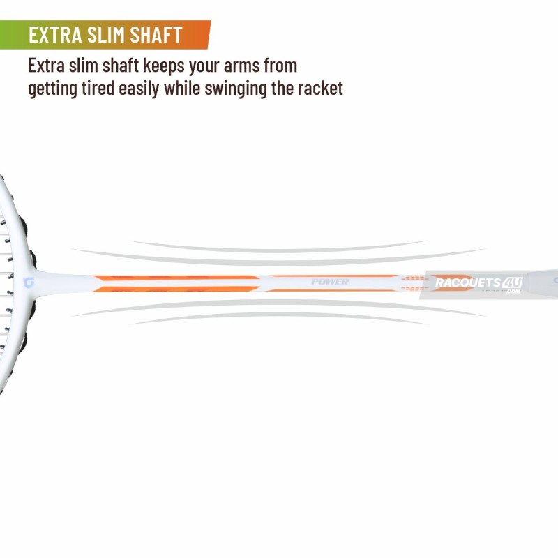 APACS Dual Power & Speed Badminton Racquet (Unstrung, White) APACS Dual Power & Speed Badminton Racquet (Unstrung, White)