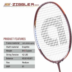 Apacs Z-Ziggler Reborn Badminton Racquet (Unstrung, Maroon Matte) Apacs Z-Ziggler Reborn Badminton Racquet (Unstrung, Maroon Matte)