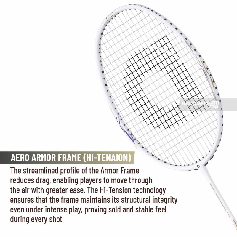 APACS Accurate 77 Badminton Racquet (Unstrung, Pearl White Matte) APACS Accurate 77 Badminton Racquet (Unstrung, Pearl White Matte)