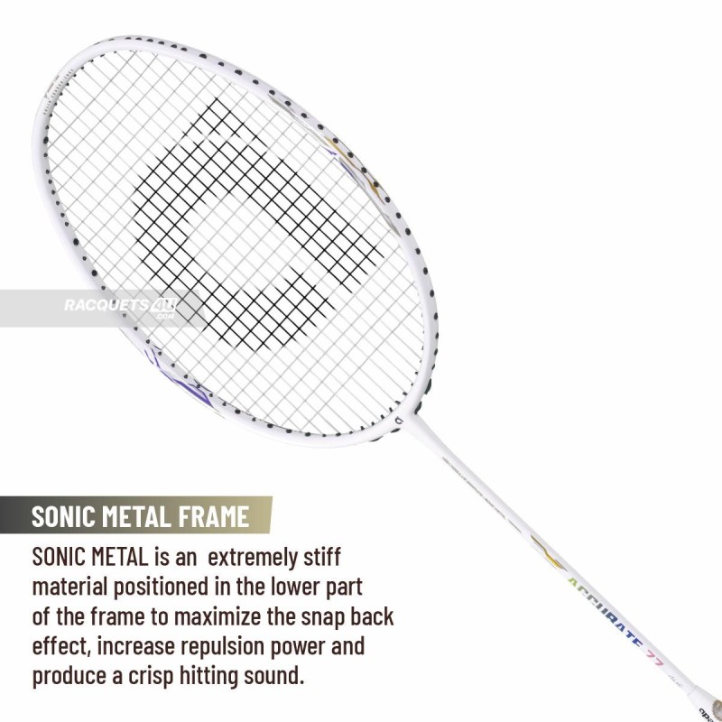 APACS Accurate 77 Badminton Racquet (Unstrung, Pearl White Matte) APACS Accurate 77 Badminton Racquet (Unstrung, Pearl White Matte)