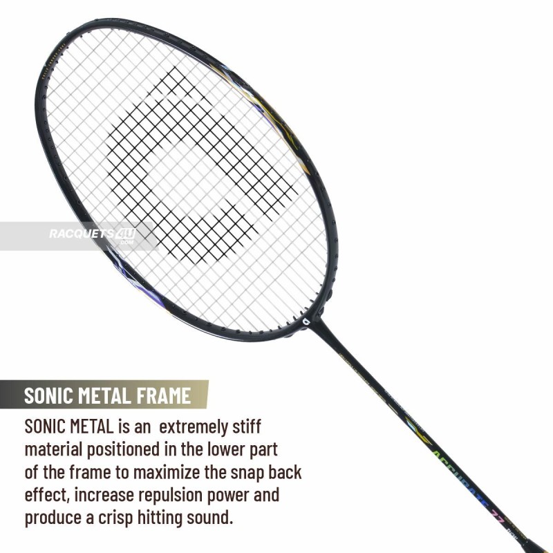 APACS Accurate 77 Badminton Racquet (Unstrung, Black Glossy) APACS Accurate 77 Badminton Racquet (Unstrung, Black Glossy)