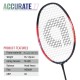 APACS Accurate 77 Badminton Racquet (Unstrung, Red/Black Matte)