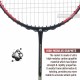 APACS Accurate 77 Badminton Racquet (Unstrung, Red/Black Matte)