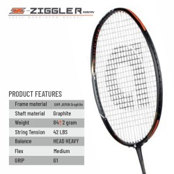 Apacs Z-Ziggler Reborn Badminton Racquet (Unstrung, Black Matte) Apacs Z-Ziggler Reborn Badminton Racquet (Unstrung, Black Matte)