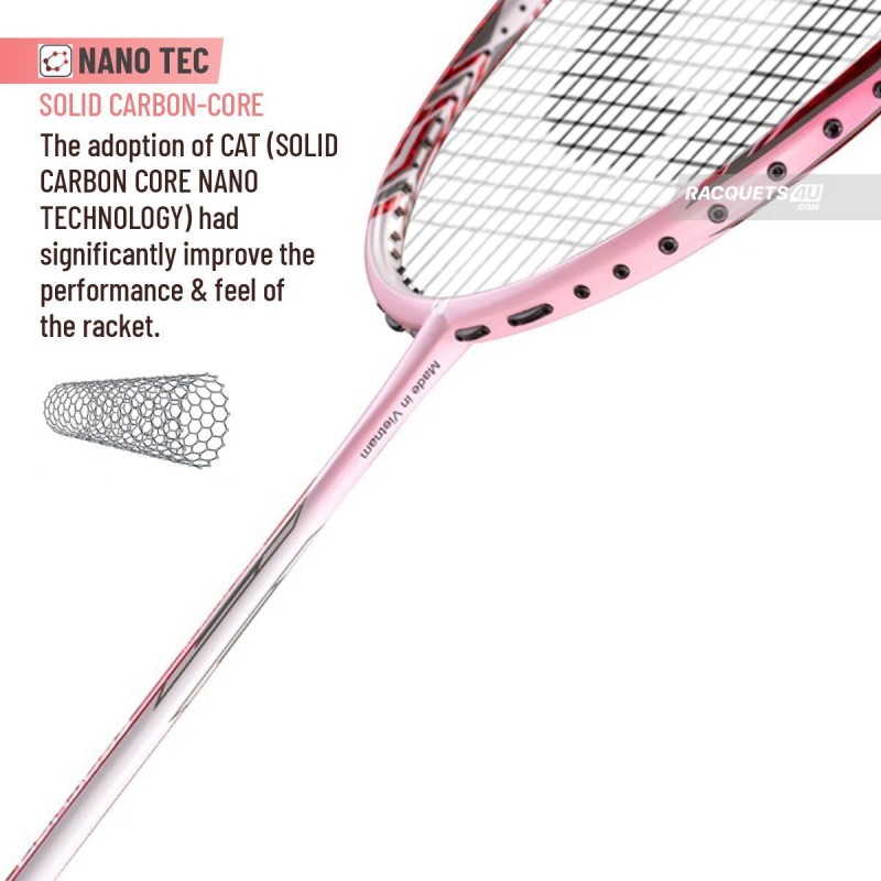 Apacs Feather Weight 55 Badminton Racquet (Unstrung, White/Pink) Apacs Feather Weight 55 Badminton Racquet (Unstrung, White/Pink)