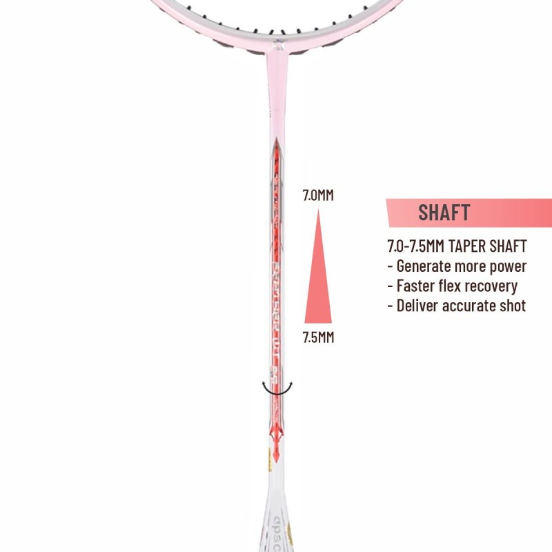 Apacs Feather Weight 55 Badminton Racquet (Unstrung, White/Pink) Apacs Feather Weight 55 Badminton Racquet (Unstrung, White/Pink)