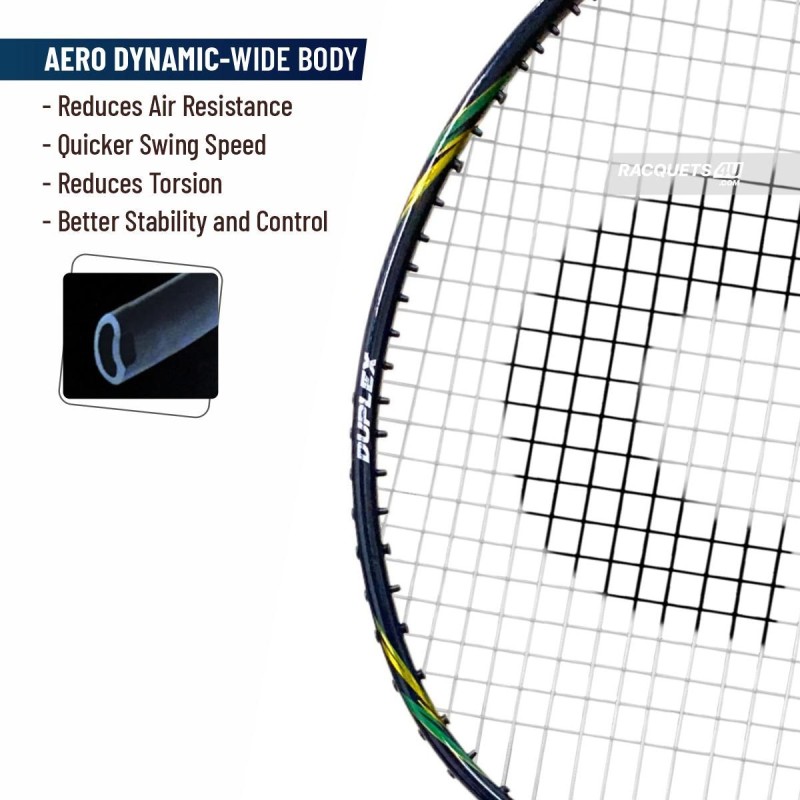 APACS Duplex Power 55 Badminton Racquet (Unstrung, Blue Glossy) APACS Duplex Power 55 Badminton Racquet (Unstrung, Blue Glossy)